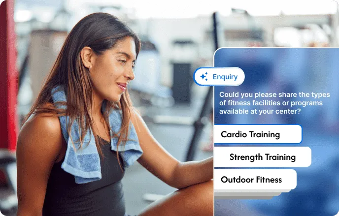 User inquiring about different fitness programs.